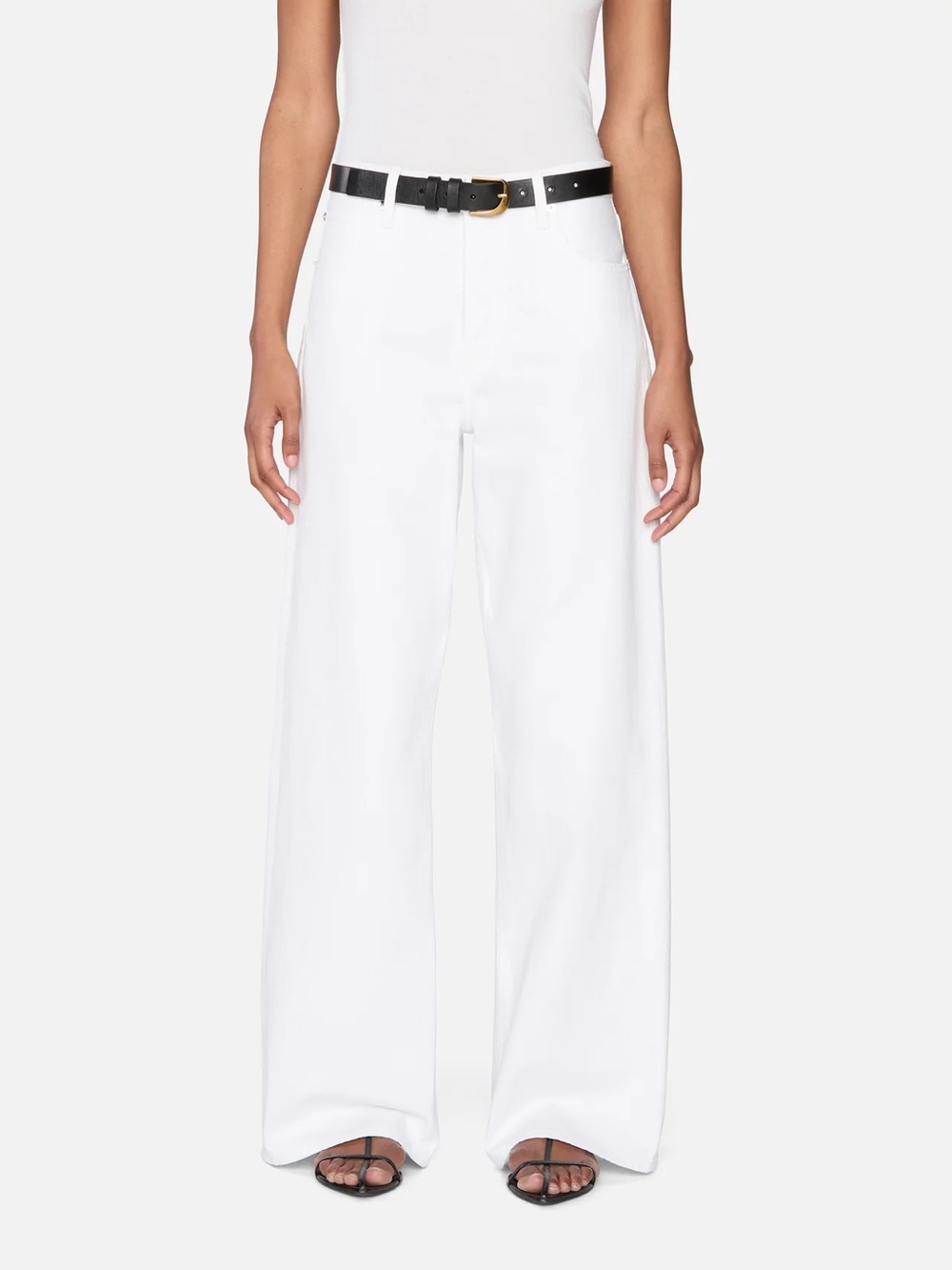 FRAME The Loose White Wide-Leg Women’s Jeans